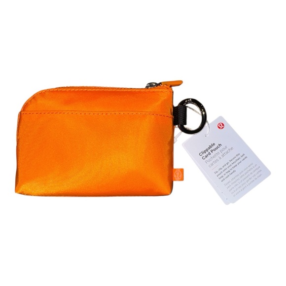 Lululemon Clippable Card Pouch, Lit Orange NWT - Picture 2 of 6